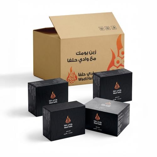 فحم بخور وادي حلفا وسط 60 قرص - 15 علبة