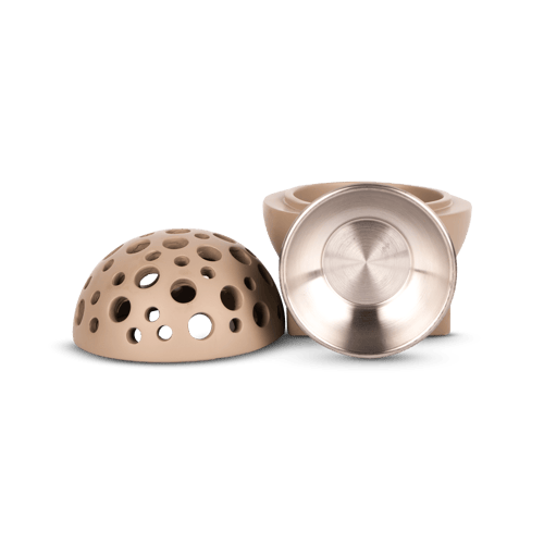 مبخرة فَلَك - فخار كروية بقاعدة (أبيض مطفي)