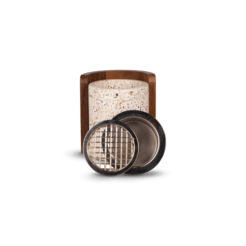 مبخرة "لُجين" – طقم تيرازو كريمي دائري