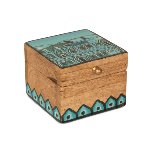 طقم مباخر خشبي لون ارزرق