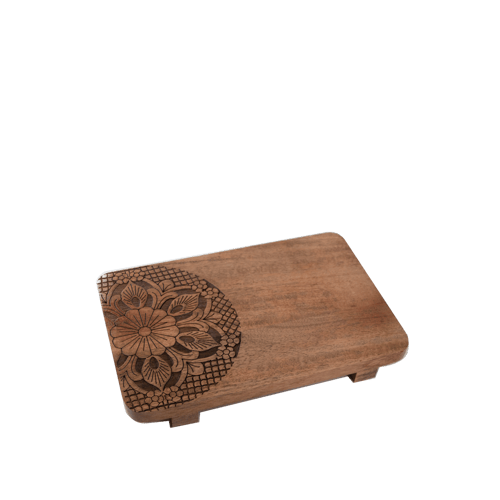 طقم مبخرة بتصميم عصري ونقش هندسي - فاتح