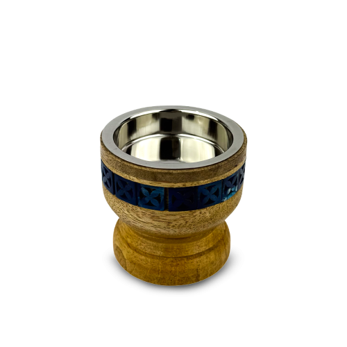 مبخرة خشبية اطار ازرق