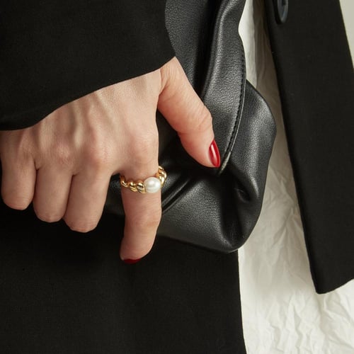 خاتم ضفيرة اللؤلؤ