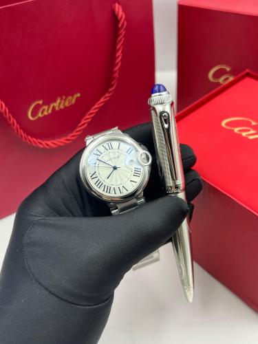 طقم ساعة وقلم من كارتير