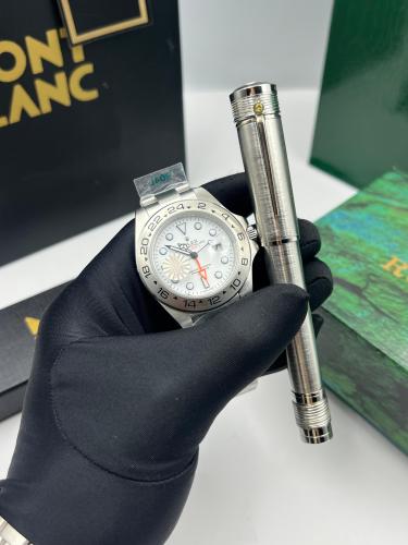 طقم ساعة رولكس وقلم مونت بلانك