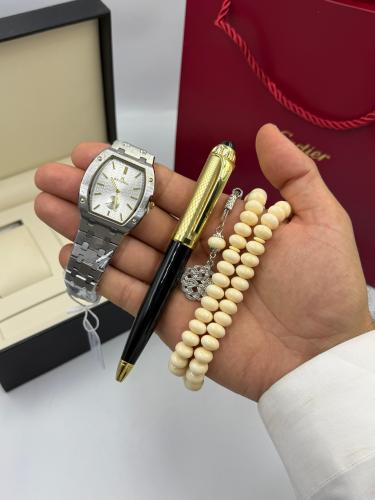 طقم ساعة سبحة وقلم
