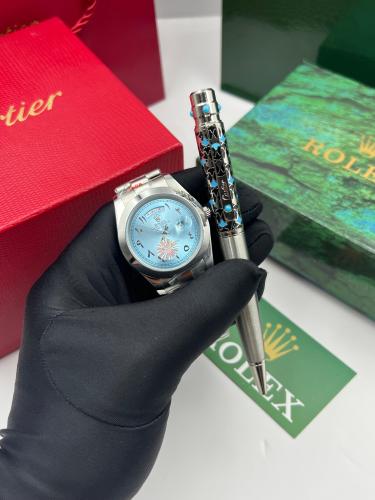 طقم ساعة رولكس وقلم كارتير