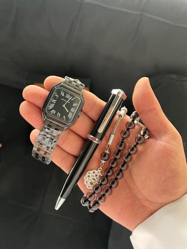 طقم ساعة سبحة وقلم