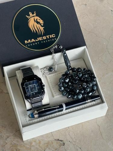 طقم ساعة سبحة وقلم