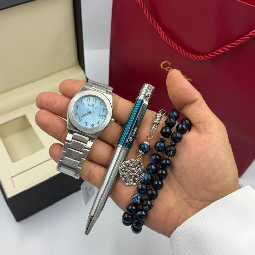 طقم ساعة سبحة وقلم