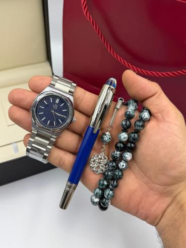 طقم ساعة سبحة وقلم