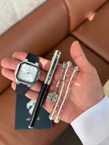 طقم ساعة رابل وقلم وسبحة