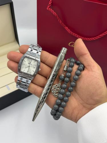 طقم ساعة سبحة وقلم