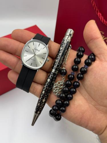 طقم ساعة سبحة وقلم