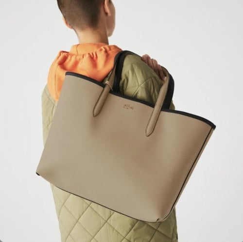 شنطة لاكوست دبل فيس -بني واسود- ( تسليم فوري )