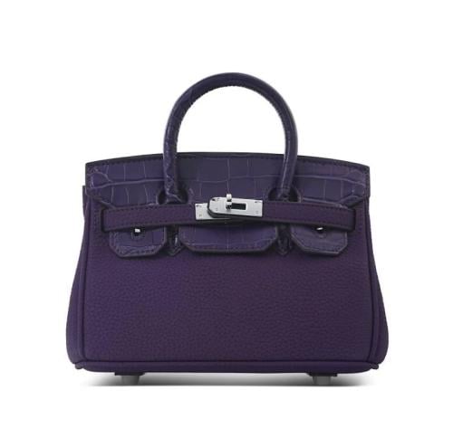 ميني بيركن بنفسجي قفل فضي