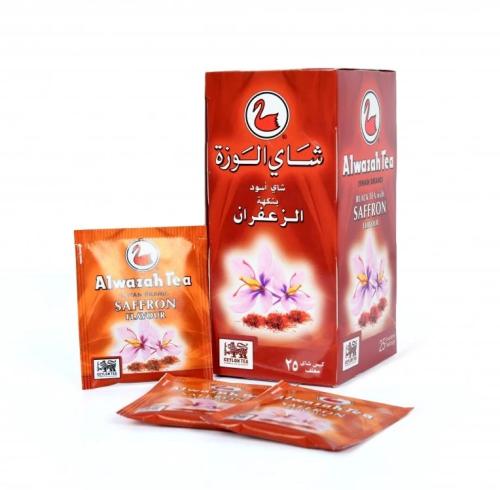 شاي الوزة اسود بنكهة الزعفران 25كيس مغلف