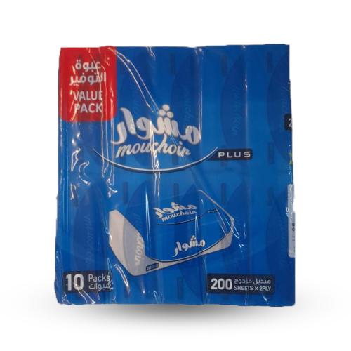 مشوار مناديل وجة مزدوجة ( ربطة 10 علب × 160 منديل...