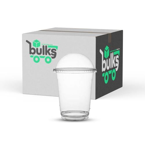 كاسات عصير شفاف 10 اونص بغطاء نصف كره ( كرتون 1000...