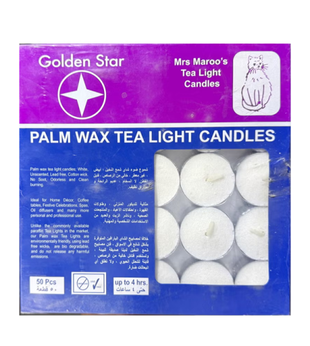 Golden Star Heating Candles (50 Candles Pack)