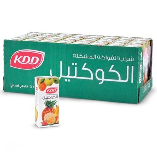 كي دي دي عصير كوكتيل الفواكة 180 مل × 24 - كرتون
