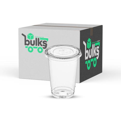 كاسات عصير شفاف 10 اونص بغطاء مسطح ( كرتون 1000 حب...