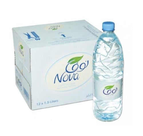 نوفا ماء شرب 1.5 لتر ( كرتون 12 علبة )