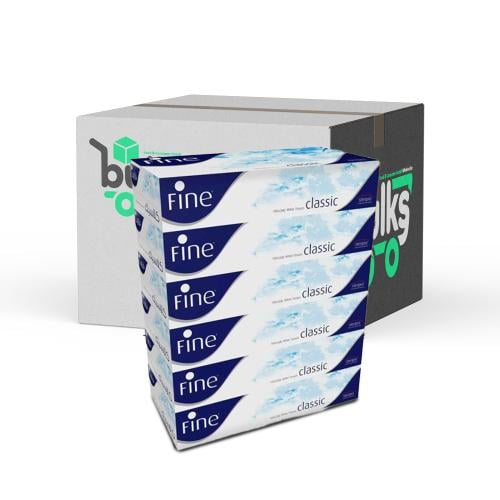 فاين مناديل وجة 86 منديل ( كرتون 6 علب × 6 ربطات )