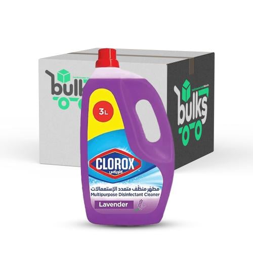 كلوركس مطهر متعدد الاستعمالات 3 لتر × 4 - كرتون