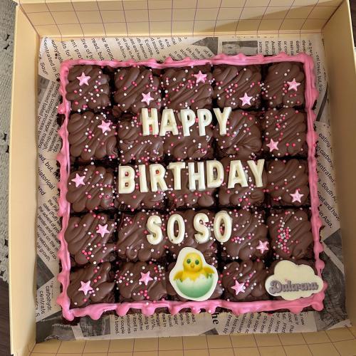Brownies with a phrase