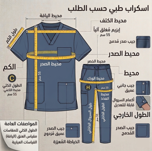 تفصيل سكراب حسب الطلب - قماش كتان