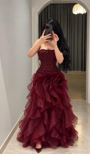فستان خرز طبقات