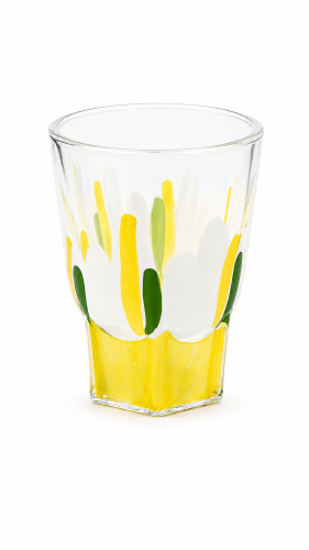 Glass espresso cup flowers