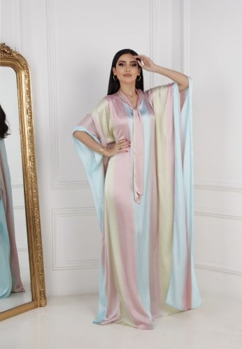 دراعة فراشة نمط مخطط سماوي