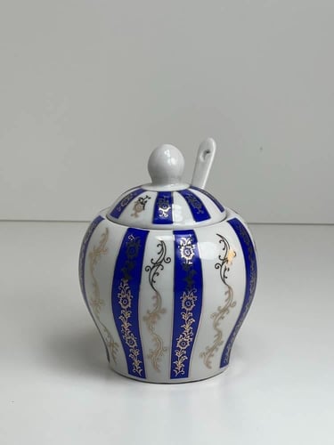 طقم شاي تراثي كويتي ابو نقطة الازرق