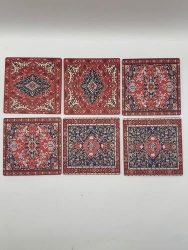 قواعد شاي خشبية 6 قطع