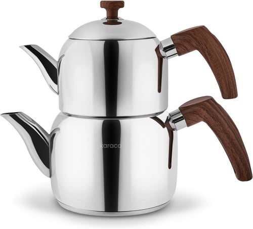 طقم ابريق شاي سماور كاراجا صناعة تركي