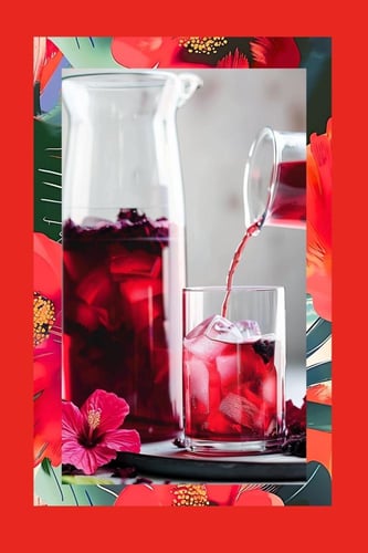 شاي الكركديه البارد