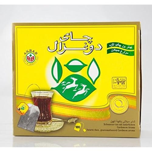 شاي دو غزال بالهيل 100 كيس ( الغزالين )