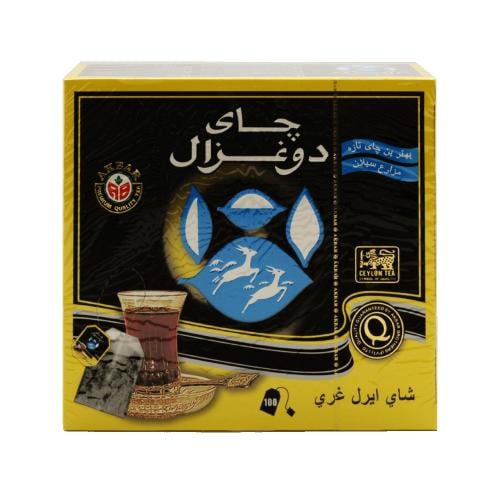 شاي دو غزال ايرل جري 100 كيس ( الغزالين )