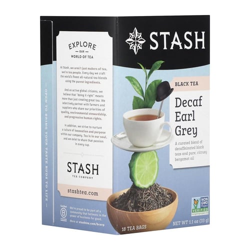 ستاش تي, شاي أسود ، إيرل جراي منزوع الكافيين ، 18...