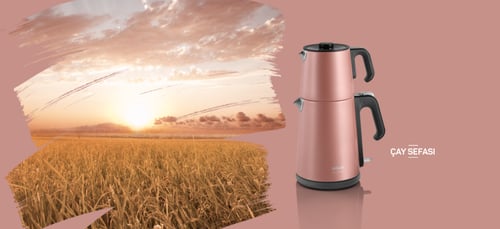 ماكينة تحضير الشاي تي تايم ارزوم AR3080-G استيل