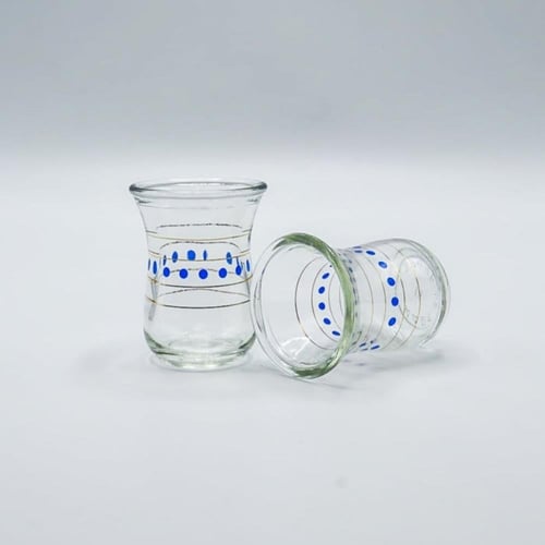 طقم شاي تراثي كويتي ابو نقطة الازرق