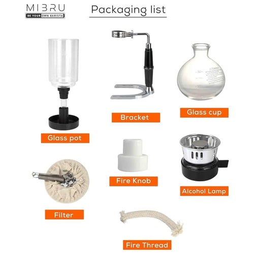 صانعة القهوة بالسايفون 3 أكواب Siphon Coffee Maker...