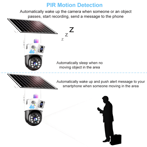 كاميرا مراقبة تعمل بالطاقة الشمسية لاسلكية خارجية...