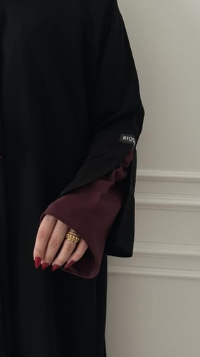 عباية غزل برغندي