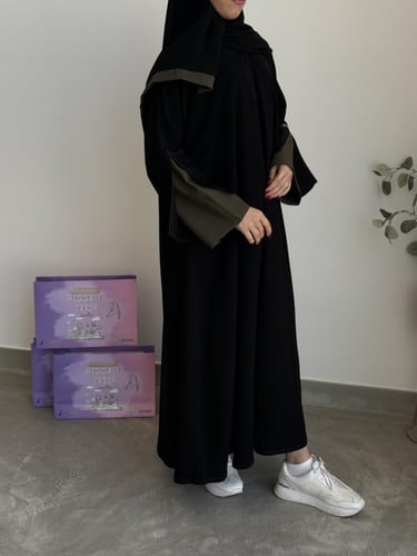 عباية غزل زيتي