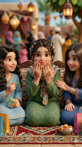 نقش حناء للفتيات
