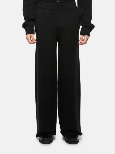 KNITTED PANTS-008-BLACK