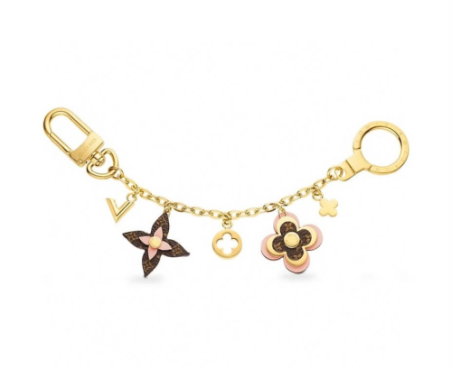 تعليقة / سلسال حقائب لويس فويتون بزهور المونوغرام والوردي (Louis Vuitton Blooming Flowers Bag Chain & Charm)